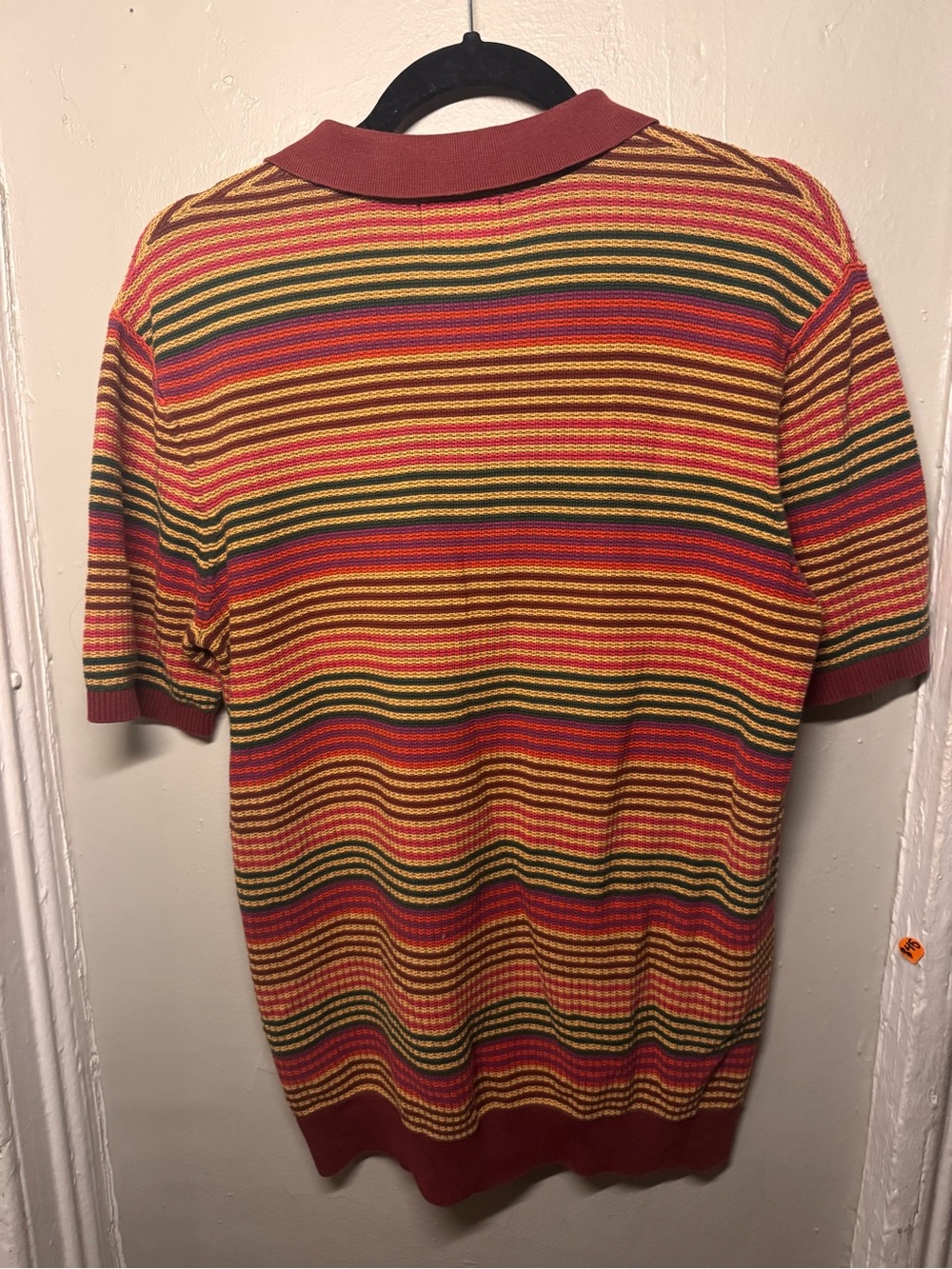 Scotch Soda Amsterdam Structured Knit Striped Polo Mens L - Picture 3 of 5